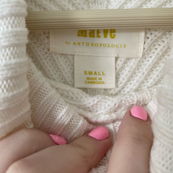 Anthropologie Cream Turtleneck Sweater - Picture 2 of 4